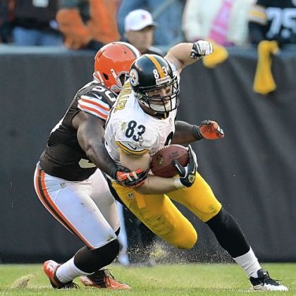 Steelers tight end Heath Miller leads the team in receptions with 61.