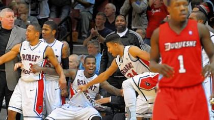 There was much to get excited about on the Robert Morris bench in the second half as the Colonials clobbered the Dukes, 91-69.