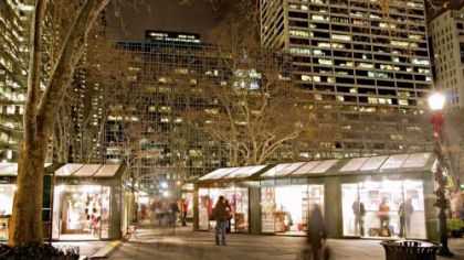 Bryant Park -- between Fifth and Sixth avenues and between 40th and 42nd streets in Midtown Manhattan -- has a pond open for ice skating between 8 a.m. and 10 p.m. daily.