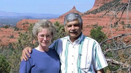 Dr. Amjad Hussain and his late wife Dottie in 2004 in Arizona.