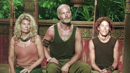 Denise Stapley, right, beat Mike Skupin and former "Facts of Life" star Lisa Whelchel by a vote of 6-1-1 to come out on top in CBS's "Survivor: Philippines," and take home $1 million.