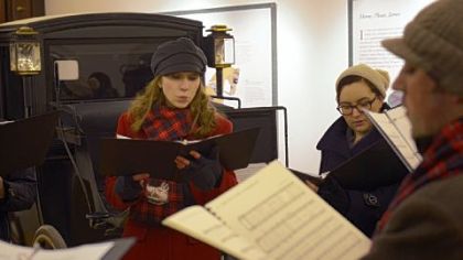 Kendra Smith and the Boars Head Wassail Quire performs.