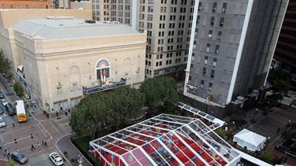 2012 Pittsburgh Cultural Trust Fall Gala tent across the street from the Benedum Theater