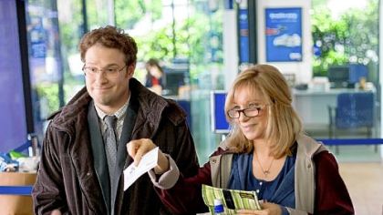 Seth Rogen, left, and Barbra Streisand in "The Guilt Trip," opening in theaters today.