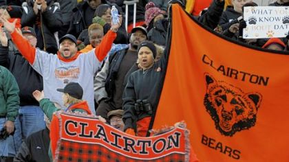 For the 63rd time in a row, Clairton fans celebrate a victory ... this one for the Bears' fourt consecutive PIAA Class A title.