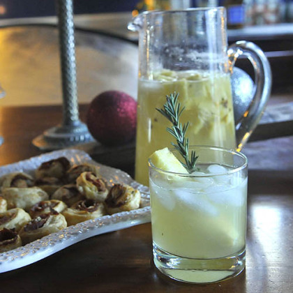 Gin punch made with pineapple.