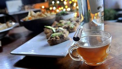 Hot Buttered Apple Cider with Rum.