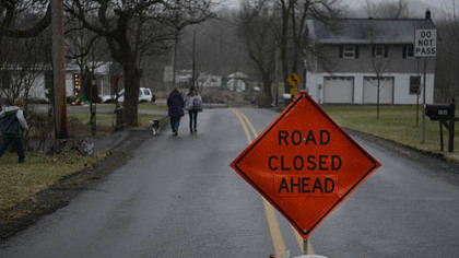 Juniata Valley Road in Geeseytown, Blair County, remains closed while an investigation continues into several killings.