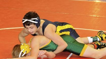 Central Catholic's Vincenzo Joseph, top, won a Powerade title at 106 pounds last year but will compete at 120 next week.