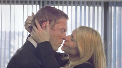 Damian Lewis as Brody and Claire Danes as Carrie in a clinch on "Homeland."