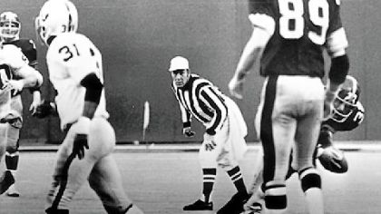 Photo of "The Immaculate Reception" by Franco Harris. (Photo property of, and courtesy of The Pittsburgh Steelers. ALL RIGHTS RESERVED)