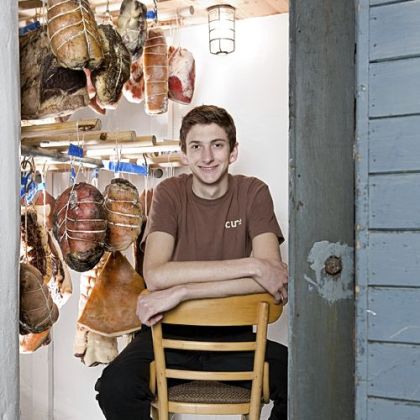Nate Hobart, 20, is among the youngest cooks in town. He not only is second in command at Cure, but under the guidance of chef Justin Severino he is becoming an artisan butcher and char-cutier.