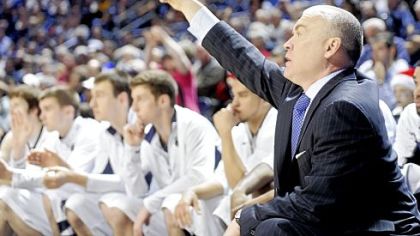 Penn State coach Pat Chambers directs his players in Sunday's win against New Hampshire at Bryce Jordan Center.
