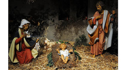 The creche in the chapel of UPMC Mercy hospital.