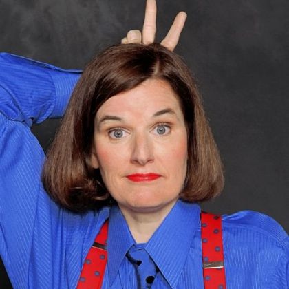 Paula Poundstone describes her stand-up style as visiting a friend you haven't seen for a long time.