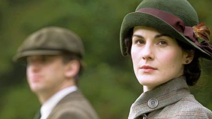 Dan Stevens as Matthew Crawley, left, and Michelle Dockery as Lady Mary in "Downton Abbey."