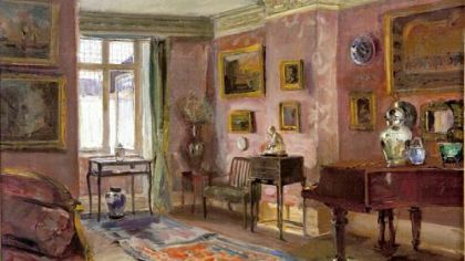 "The Front Parlor" from "Interiors: Gilded Age Paintings by Walter Gay" at Frick Art & Historical Center.