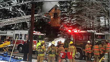 Two people died in a house fire this morning at 916 McNeilly Road, Mt. Lebanon.