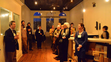 At last month's "Better Cheese for Pittsburgh" event at Bar Marco in the Strip District, David Lagnese addresses his fellow cheeseheads.