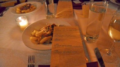 The second course of the night at the "Better Cheese for Pittsburgh" event was pasta with a Bolognese sauce of pork, lamb and goat, topped with Romano-style sheep grating cheese by River View Dairy.