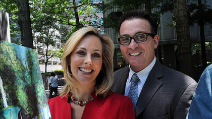 June: KDKA television's Marty Griffin and Kristine Sorenson, husband and wife.