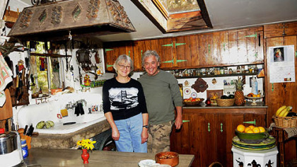November: Ted and Kathy Carns in their Stone Camp house near Ligonier.