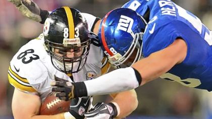 Steelers tight end Heath Miller is second in the AFC with 71 receptions and trails Mike Wallace by 20 receiving yards for the team lead.