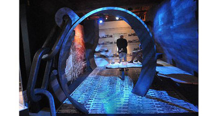 Visitors to the Heinz History Center's new exhibition, "From Slavery to Freedom," enter the exhibits by walking through a reconstruction of a shackle and the interior of a slave ship.
