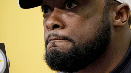 Steelers head coach Mike Tomlin gives his end-of-season remarks Monday at the team's offices. The Steelers finished the season 8-8, and out of the playoff picture.