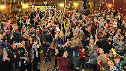 Happy Noon Year! Visitors to the Children's Museum ring in the new year with a countdown to noon at the museum's family-friendly New Year's Eve celebration.