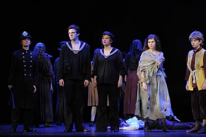 Students from Avonworth High School perform in the finale of the musical "Sweeney Todd" at the Gene Kelly Awards at the Benedum Center Saturday night.
