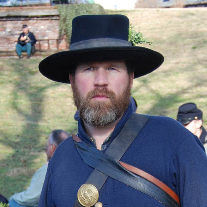 Michael Houston of Fawn, Pa., has been a member of the 78th Pennsylvania re-enactment unit for 11 years. One of his ancestors fought in the same Union regiment during the Civil War. Others fought for the Confederacy. "I wanted to know what my ancestors experienced. It was a hard life. We're only out here for a weekend."