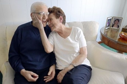 Joe and Mary Battaglia in their home in Koppel. The couple started the tradition of making Easter bread at Queen of Heaven Parish in Koppel. Joe is 93; Mary is 89.